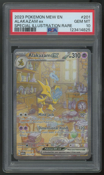 2023 Pokemon Alakazam ex 151 Special Illustration Rare #201 PSA 10 (B)