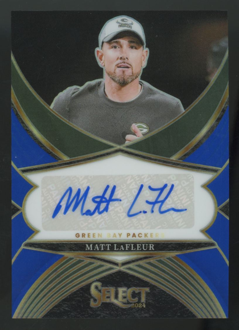 2024 Panini Select Matt LeFleur Blue Prizm Auto /99 #SSP-MLR