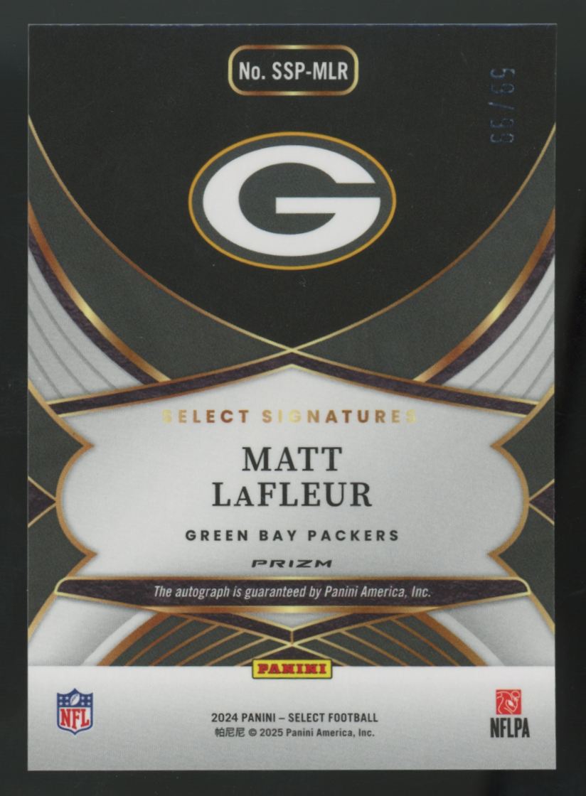 2024 Panini Select Matt LeFleur Blue Prizm Auto /99 #SSP-MLR