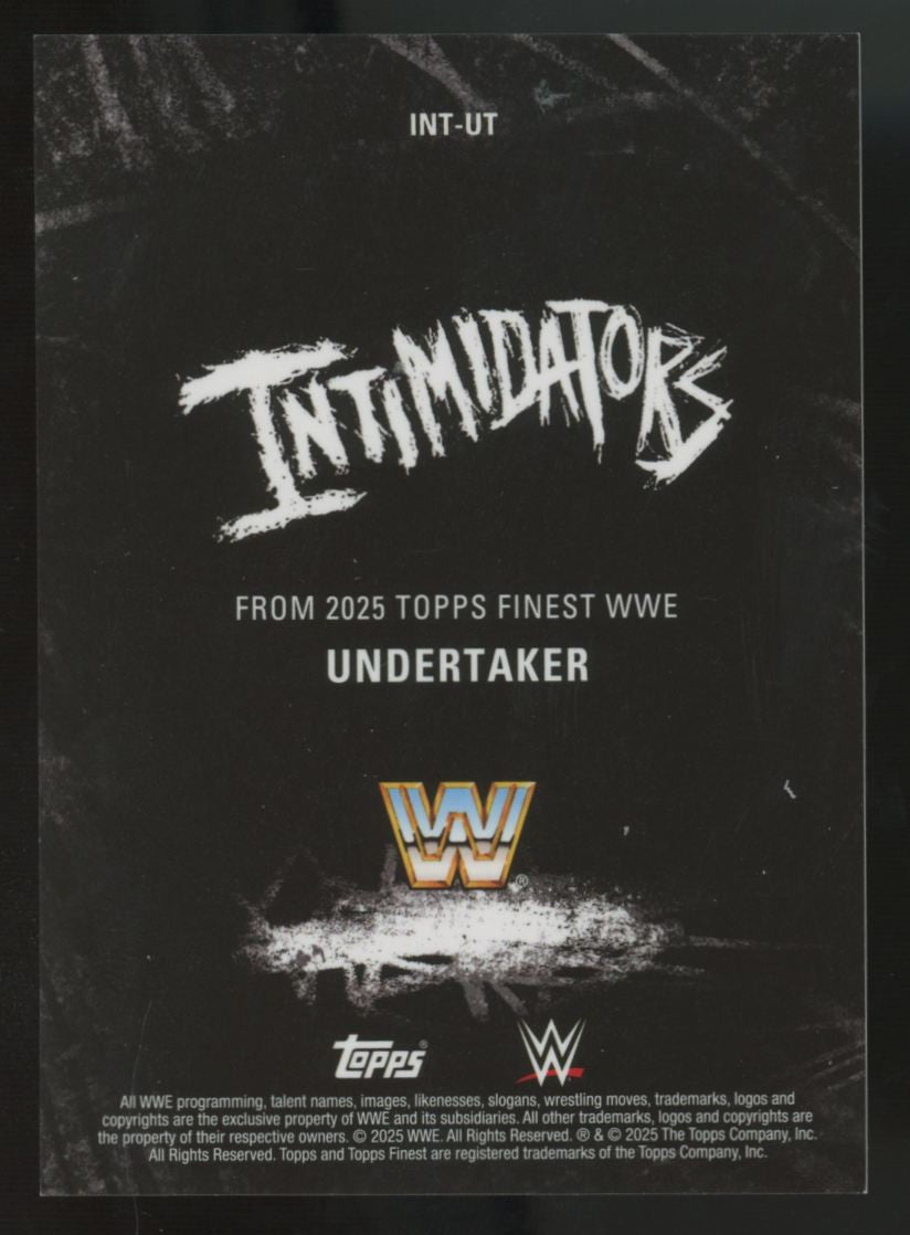 2025 Topps Finest WWE Undertaker Intimidators Gold Refractor /50 #INT-UT