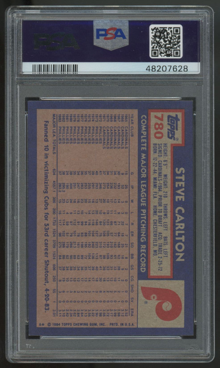 1984 Topps Steve Carlton #780 PSA 9