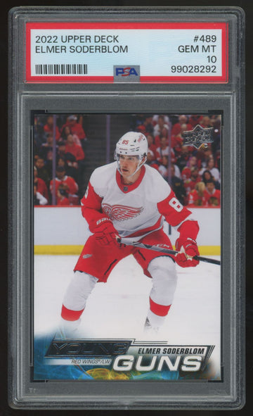 2022-23 Upper Deck Series Two Elmer Soderblom RC Young Guns #489 PSA 10 *292
