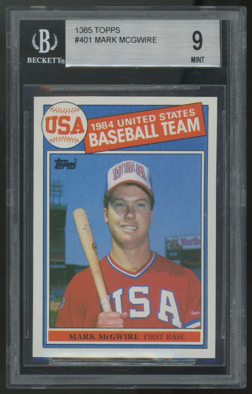 1985 Topps Mark McGwire RC #401 BGS 9