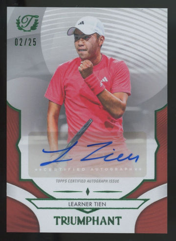 2025 Topps Triumphant Learner Tien Orange Foil Auto /25 #70-A