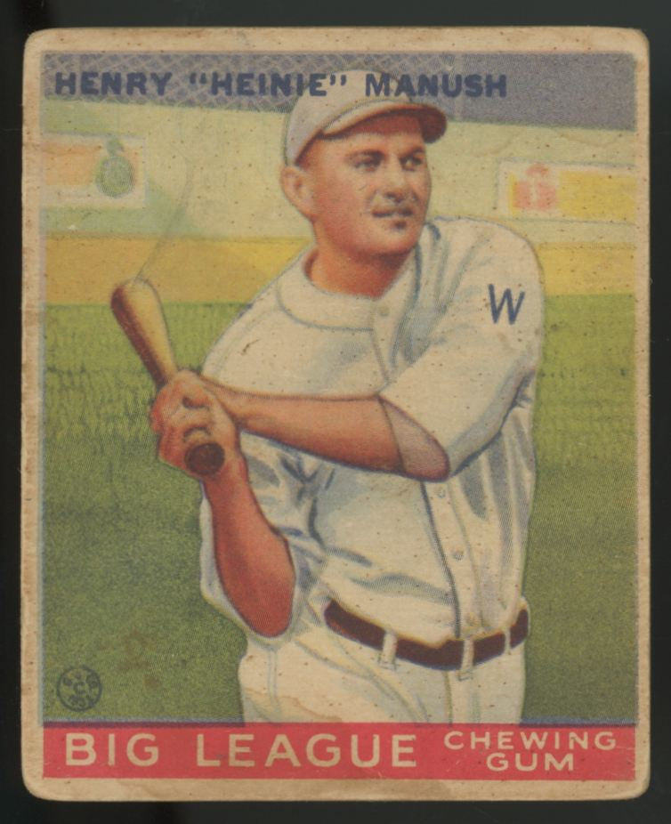 1933 Goudey Henry "Heinie" Manush #47 G/VG