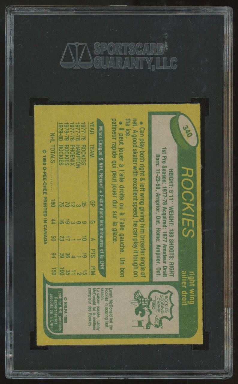 1980-81 O-Pee-Chee Randy Pierce #340 SGC 9
