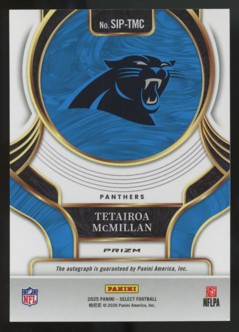 2025 Select Tetairoa McMillan RC Prizm Auto #SIP-TMC