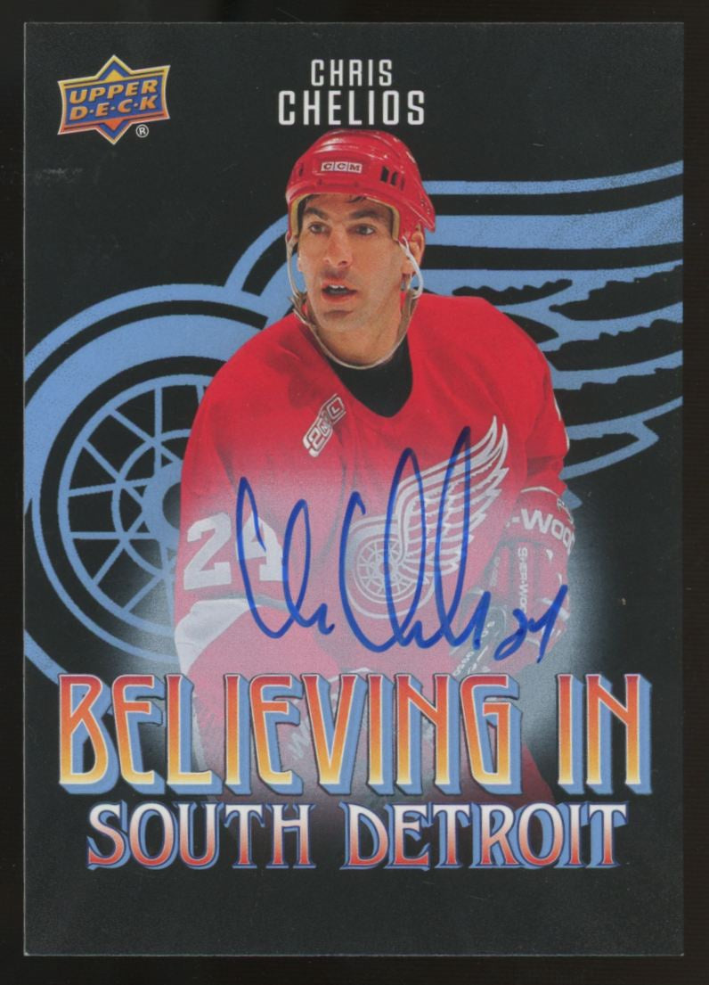 2025-26 UD Red Wings Centennial Chris Chelios Believing In South Detroit Auto
