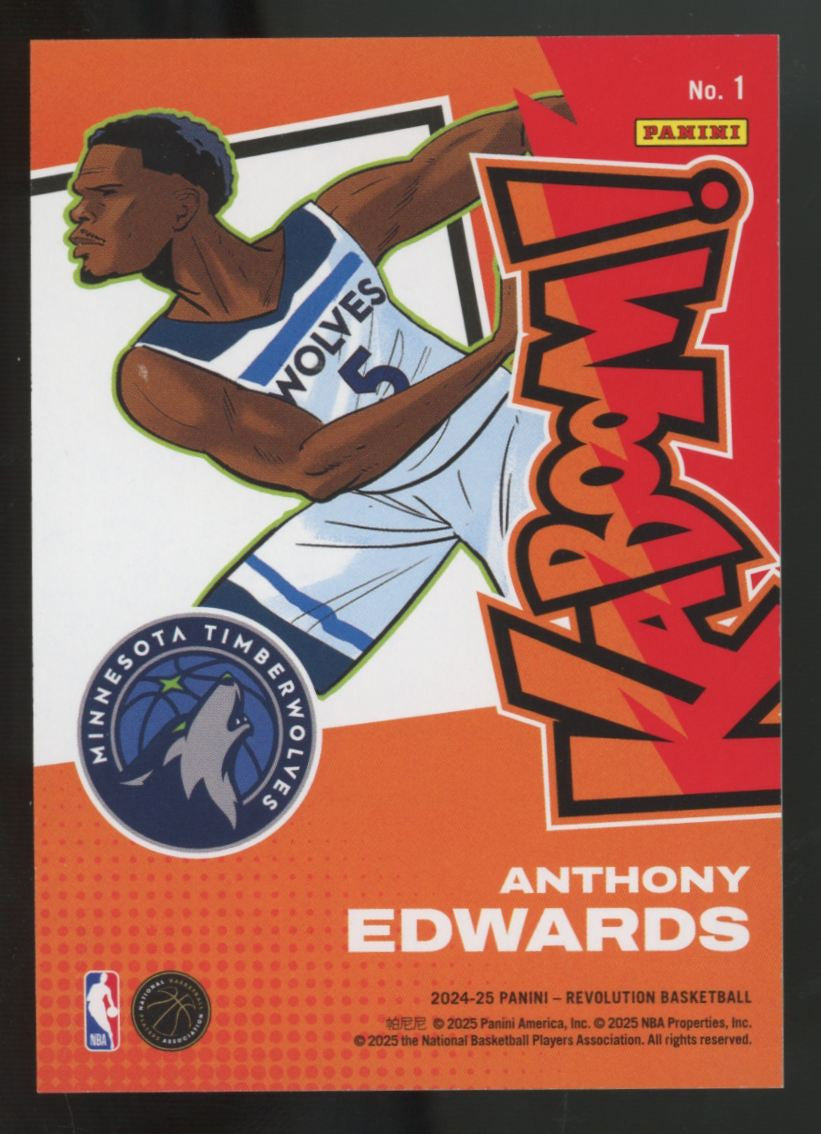 2024-25 Panini Revolution Anthony Edwards Kaboom! Horizontal SSP #1