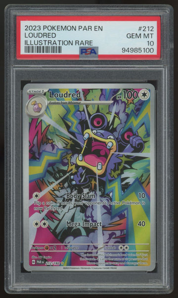 2023 Pokemon Loudred Paradox Rift Illustration Rare #212 PSA 10