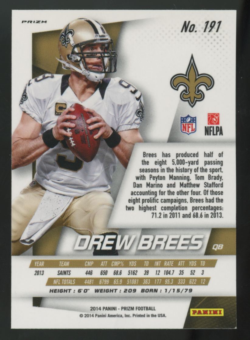 2014 Panini Prizm Drew Brees Silver #191