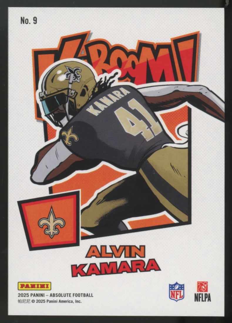 2025 Panini Absolute Alvin Kamara Kaboom! SSP #9