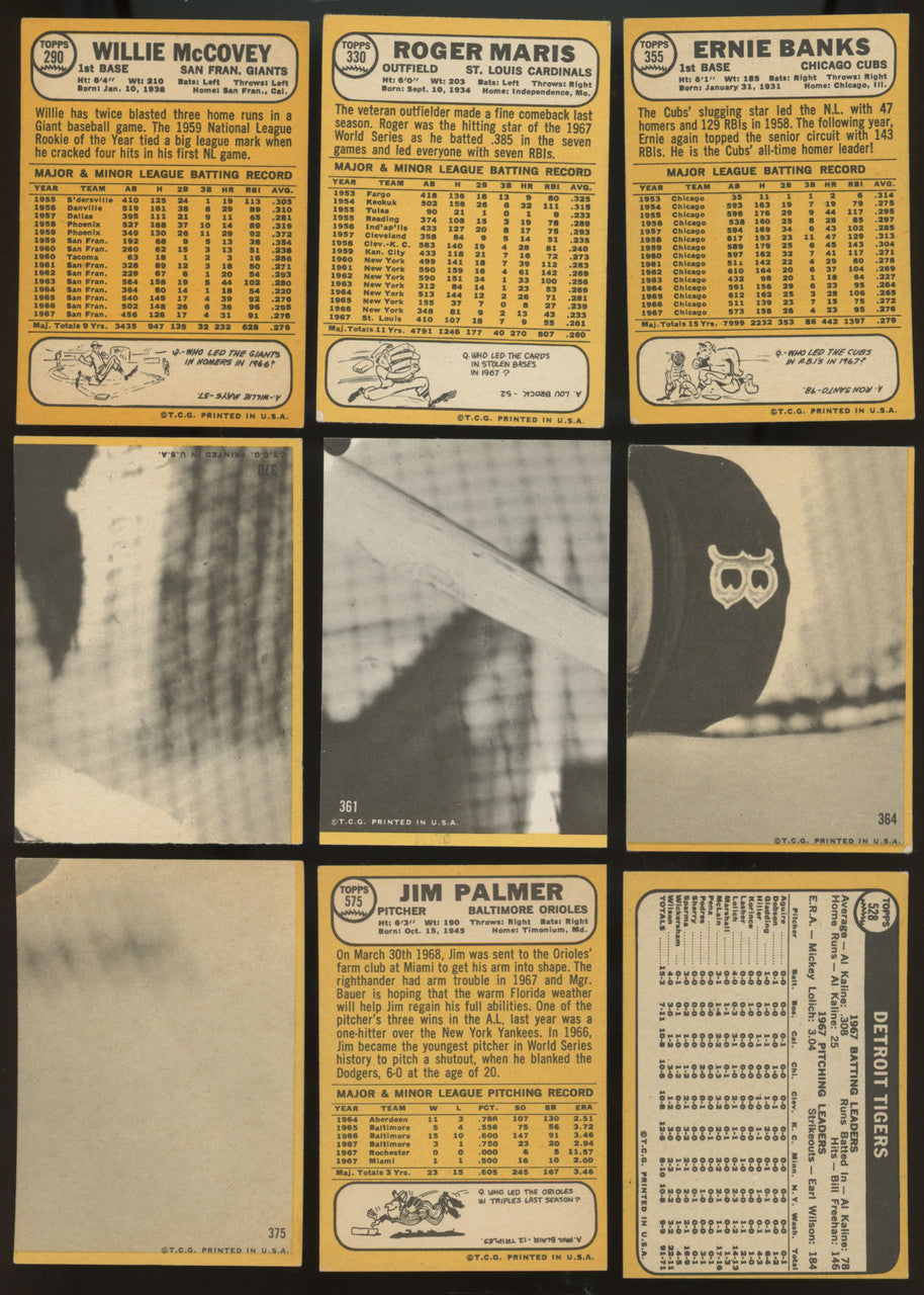 1968 Topps Baseball Complete Set (598) VG-EX Overall Ryan Bench RC