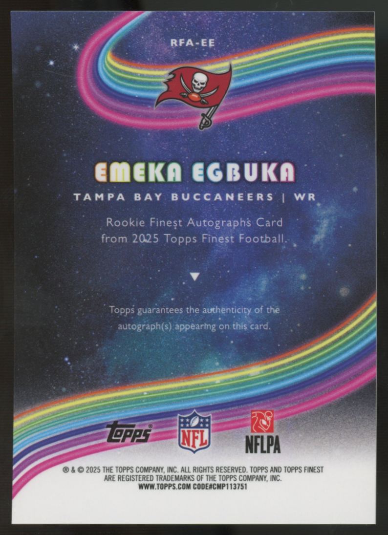 2025 Topps Finest Emeka Egbuka RC Auto #RFA-EE