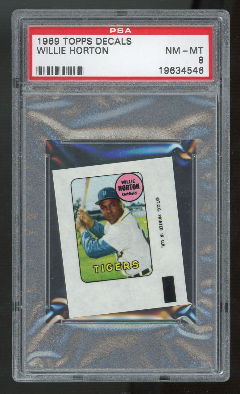 1969 Topps Decals Willie Horton PSA 8