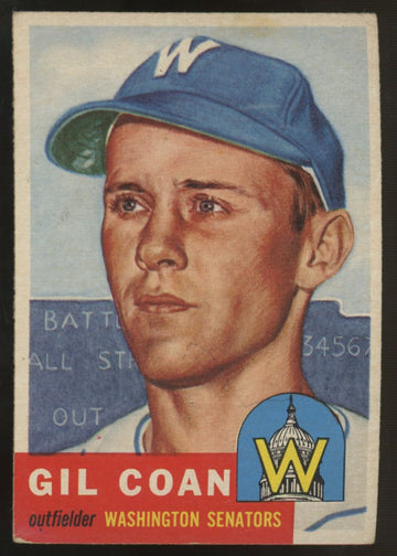 1953 Topps Gil Coan #133 VG/EX