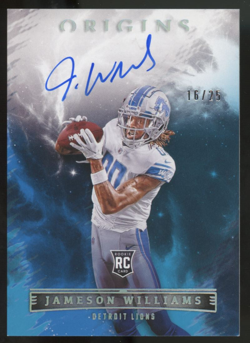 2022 Panini Origins Jameson Williams RC Auto Turquoise /25 #RAU-JWI