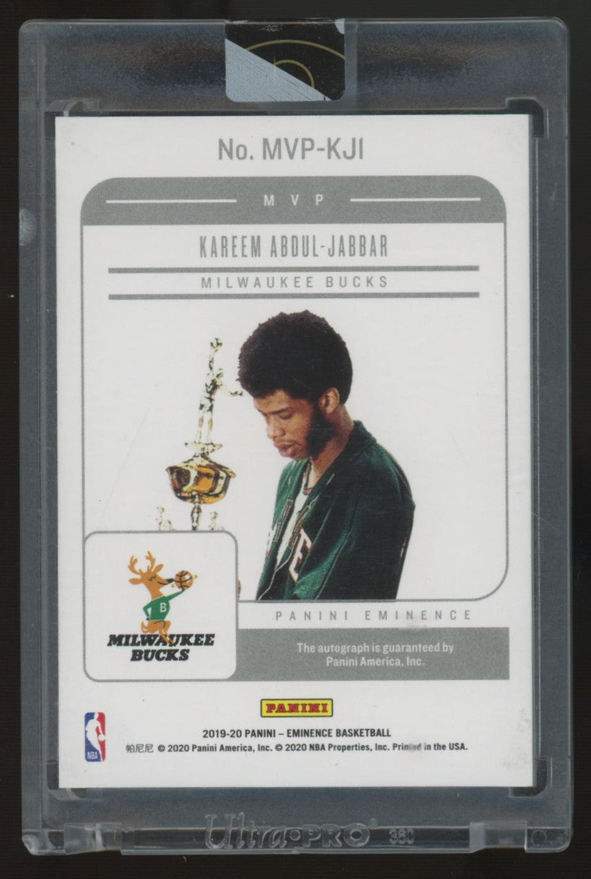 2019-20 Panini Eminence Kareem Abdul-Jabbar MVP 1 Troy Ounce Silver Auto /10