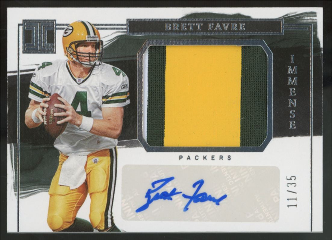 2023 Panini Impeccable Brett Favre Immense Patch Auto /35 #IPA-BF