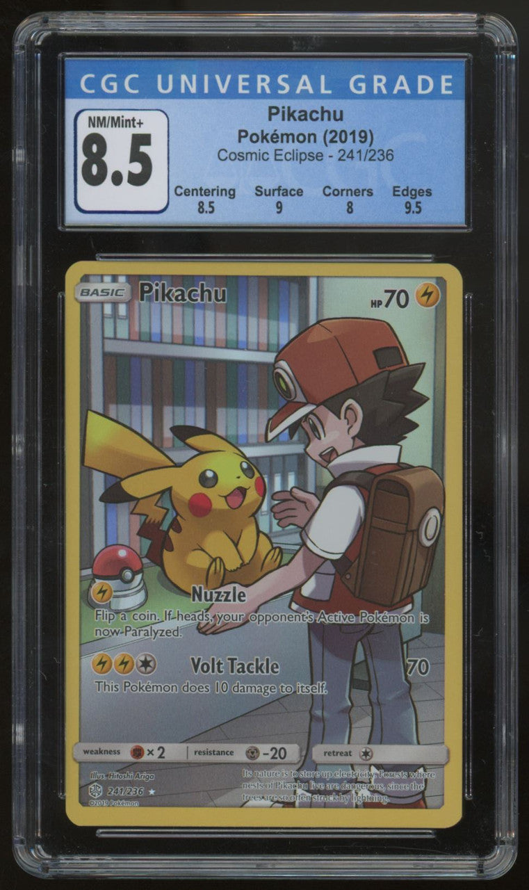 Pokemon Pikachu Cosmic Eclipse Full Art #241/236 CGC 8.5
