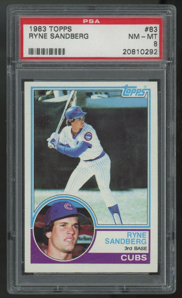 1983 Topps Ryne Sandberg RC #83 PSA 8 *292