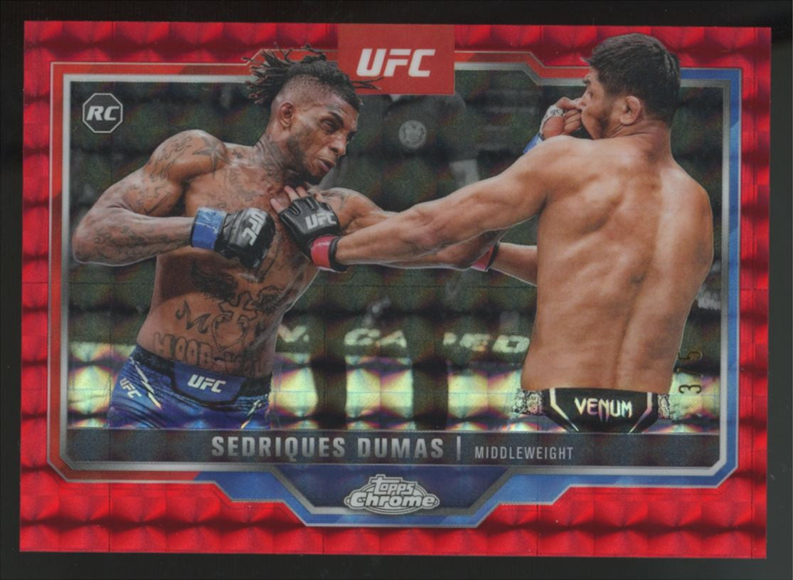 2025 Topps Chrome UFC Sedriques Dumas RC Red Refractor /5 #6