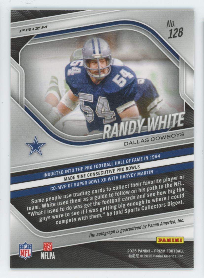 2025 Panini Prizm Randy White Silver Auto #128
