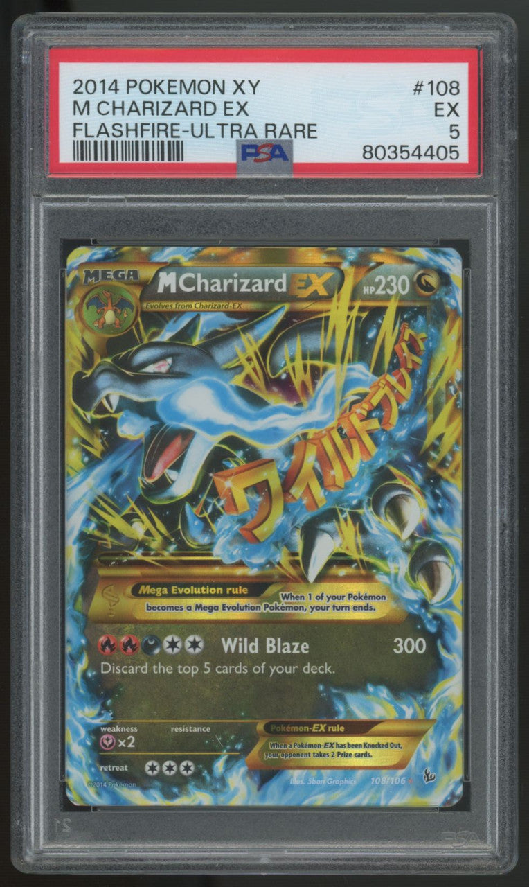 2014 Pokemon M Charizard EX Flashfire Ultra Rare #108 PSA 5