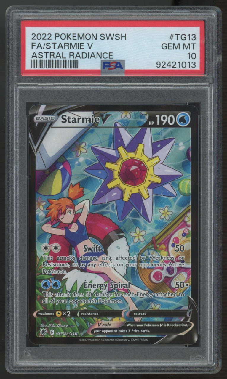 2022 Pokemon Starmie V Astral Radiance Full Art #TG13 PSA 10