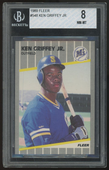 1989 Fleer Ken Griffey Jr. RC #548 BGS 8
