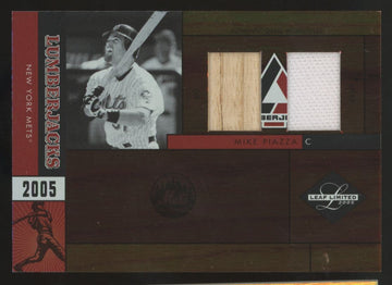 2005 Leaf Limited Mike Piazza Lumberjacks Dual Patch /50 #LJ-24