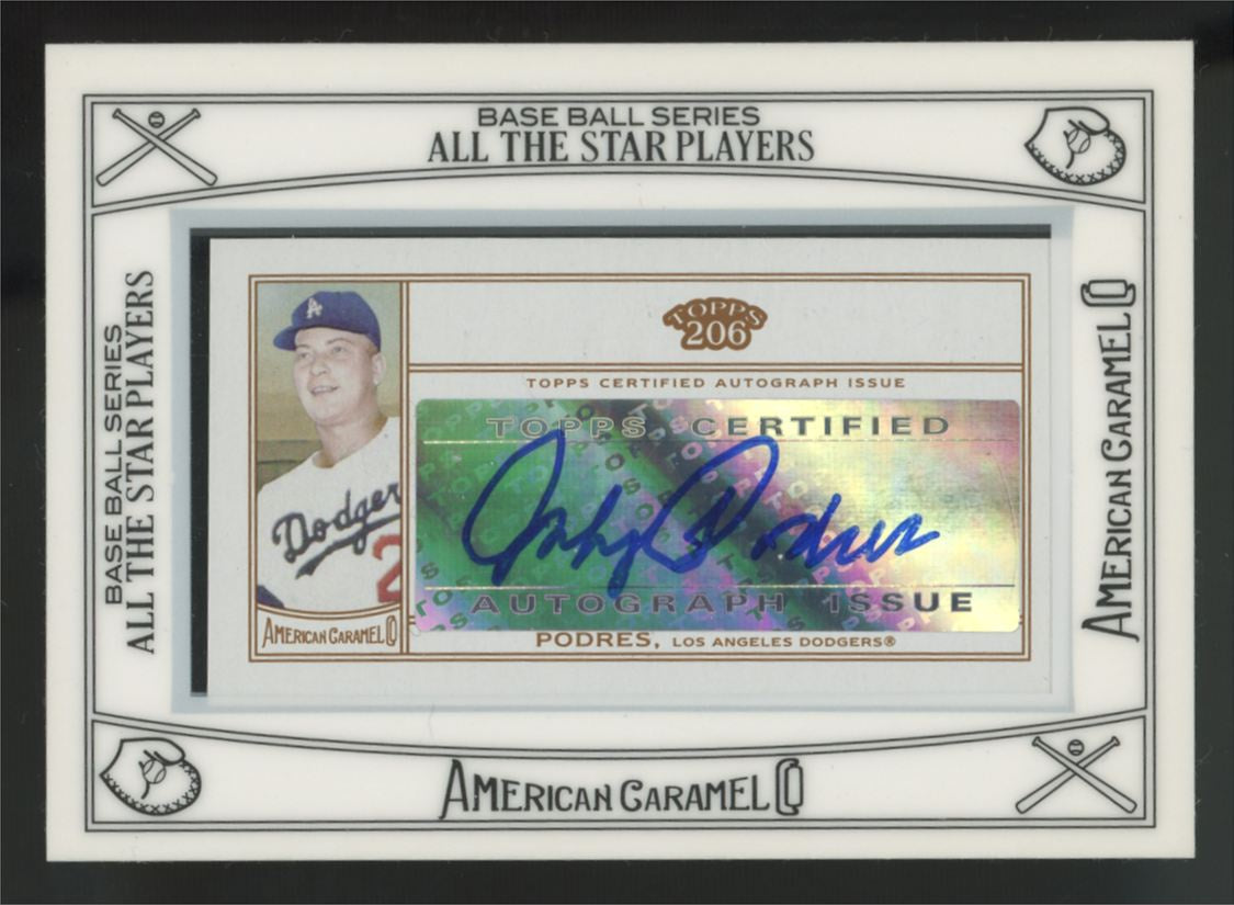 2010 Topps 206 Johnny Podres Framed Mini American Caramel Auto #ACA-JP