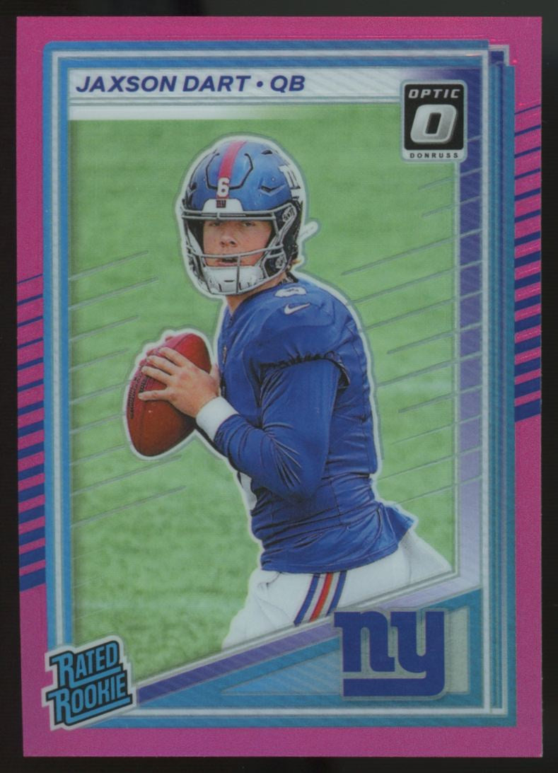 2025 Donruss Optic Jaxson Dart RC Rated Rookie Pink Prizm #400