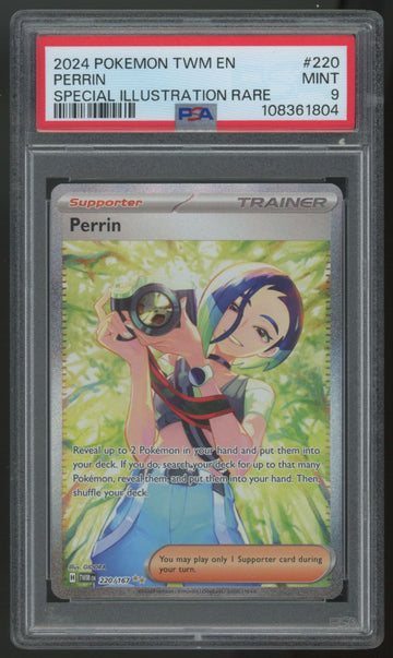2024 Pokemon Perrin Twilight Masquerade SIR #220 PSA 9
