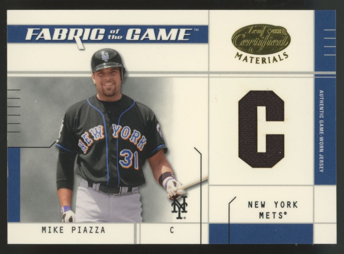 2003 Leaf Certified Mike Piazza Fabric Of The Game Position Patch /50 #FG-109