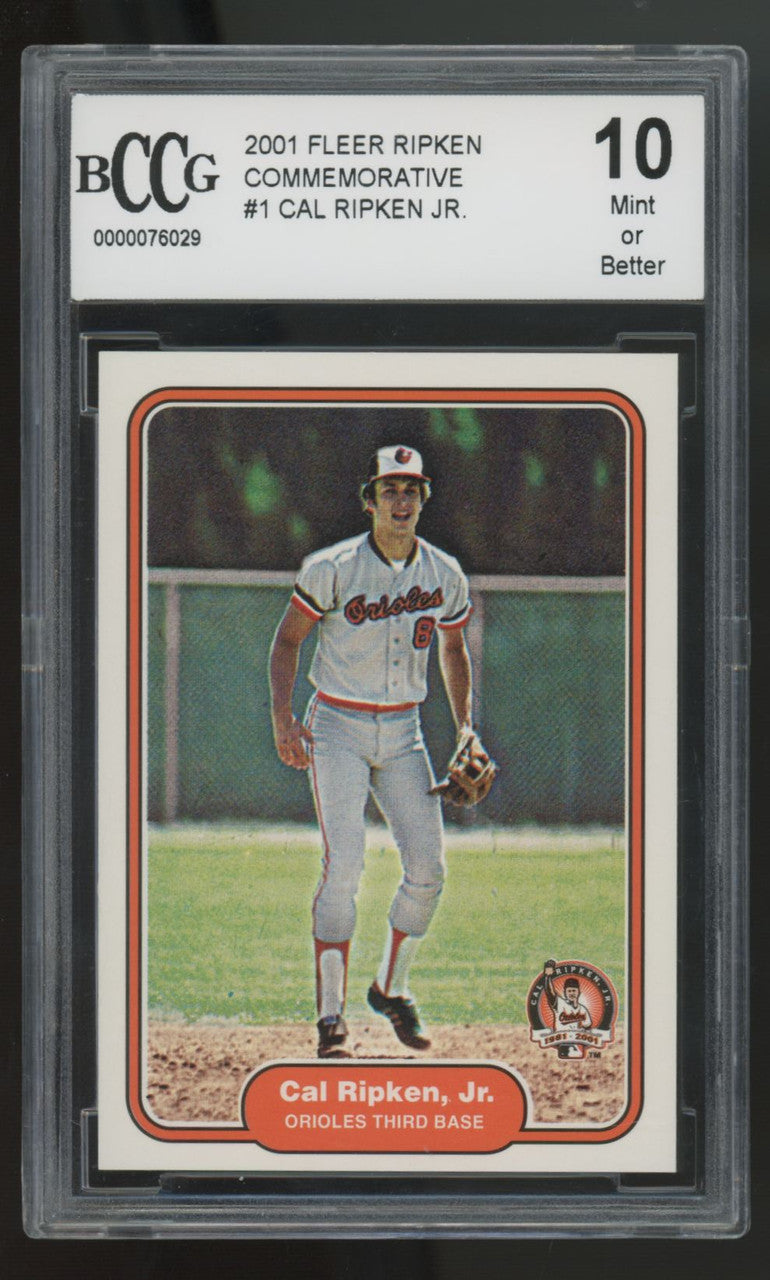 2001 Fleer Ripken Commemorative Cal Ripken Jr. #1 BCCG 10