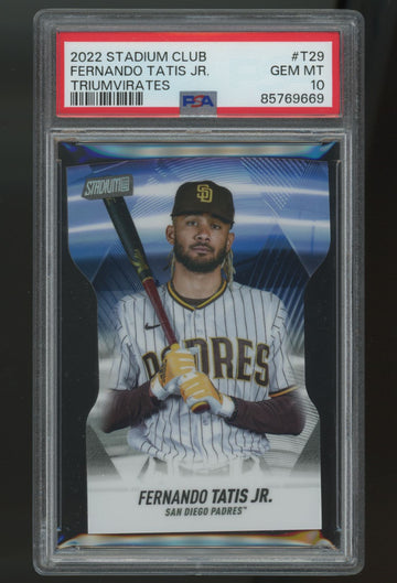 2022 Stadium Club Fernando Tatis Jr. Triumvirates Die-Cut Refractor #T-29 PSA 10