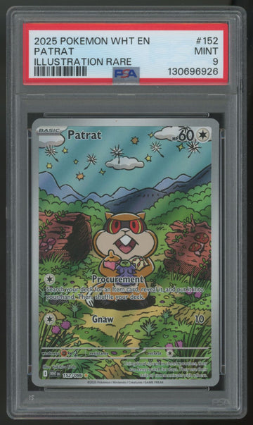 2025 Pokemon Patrat White Flare Illustration Rare #152 PSA 9