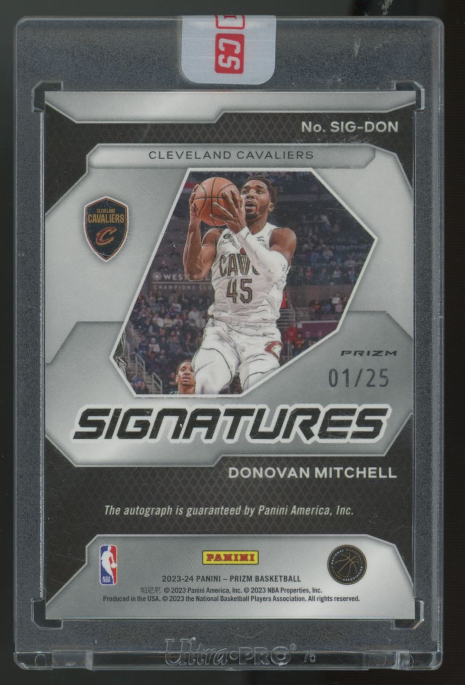 2023-24 Panini Prizm Donovan Mitchell Signatures Mojo Auto /25 #SIG-DON