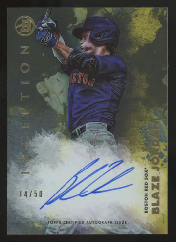 2021 Bowman Inception Blaze Jordan Prospect Gold Foil Auto /50 #PA-BJ