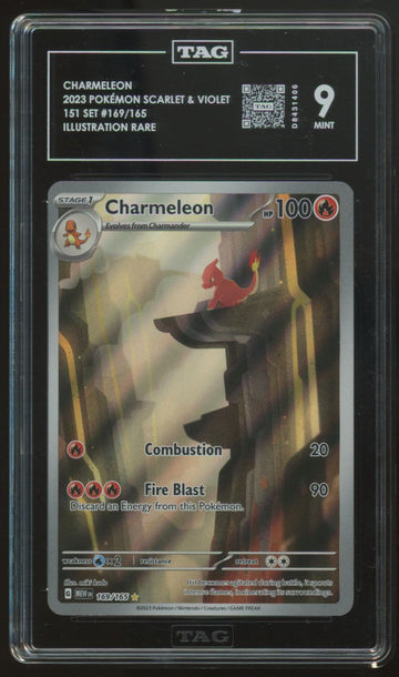 2023 Pokemon Charmeleon 151 Illustration Rare #169 TAG 9