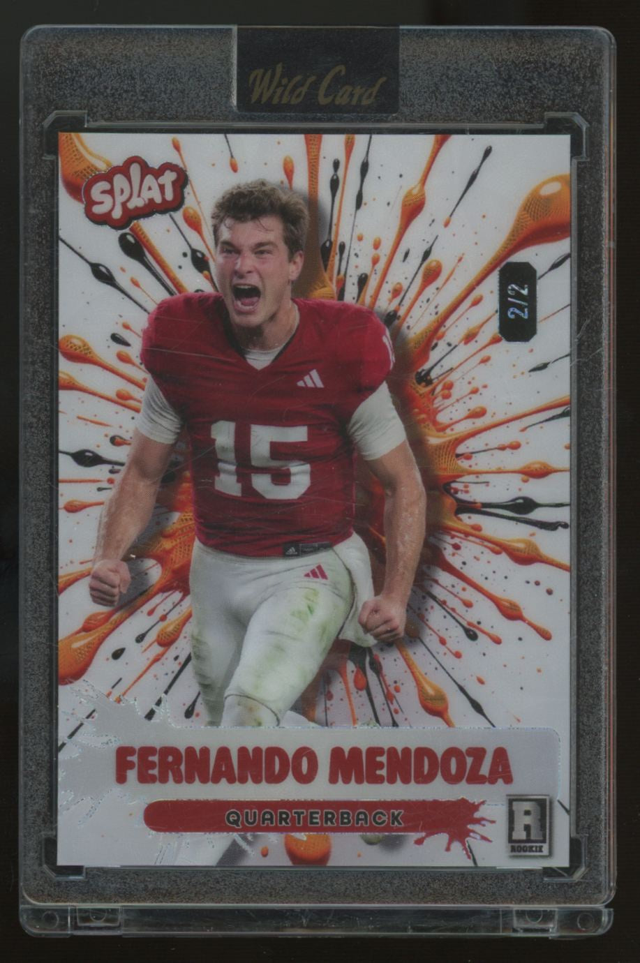 2026 Wild Card Splat Fernando Mendoza RC Orange /2 #SMB-0Bb5-FM10