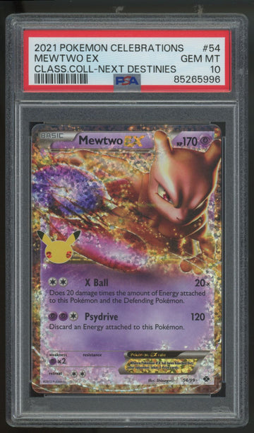 2021 Pokemon Mewtwo EX Celebrations Collection #54 PSA 10