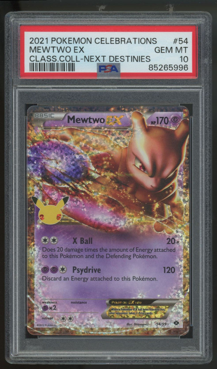 2021 Pokemon Mewtwo EX Celebrations Collection #54 PSA 10