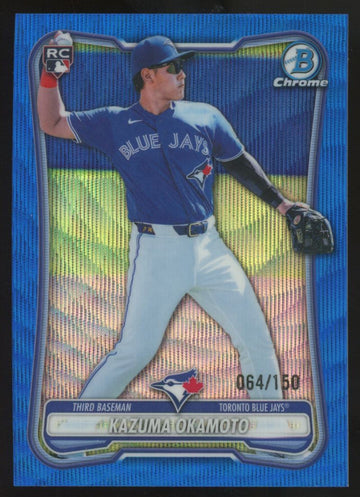 2026 Bowman Chrome Kazuma Okamoto RC Blue Wave /150 #94