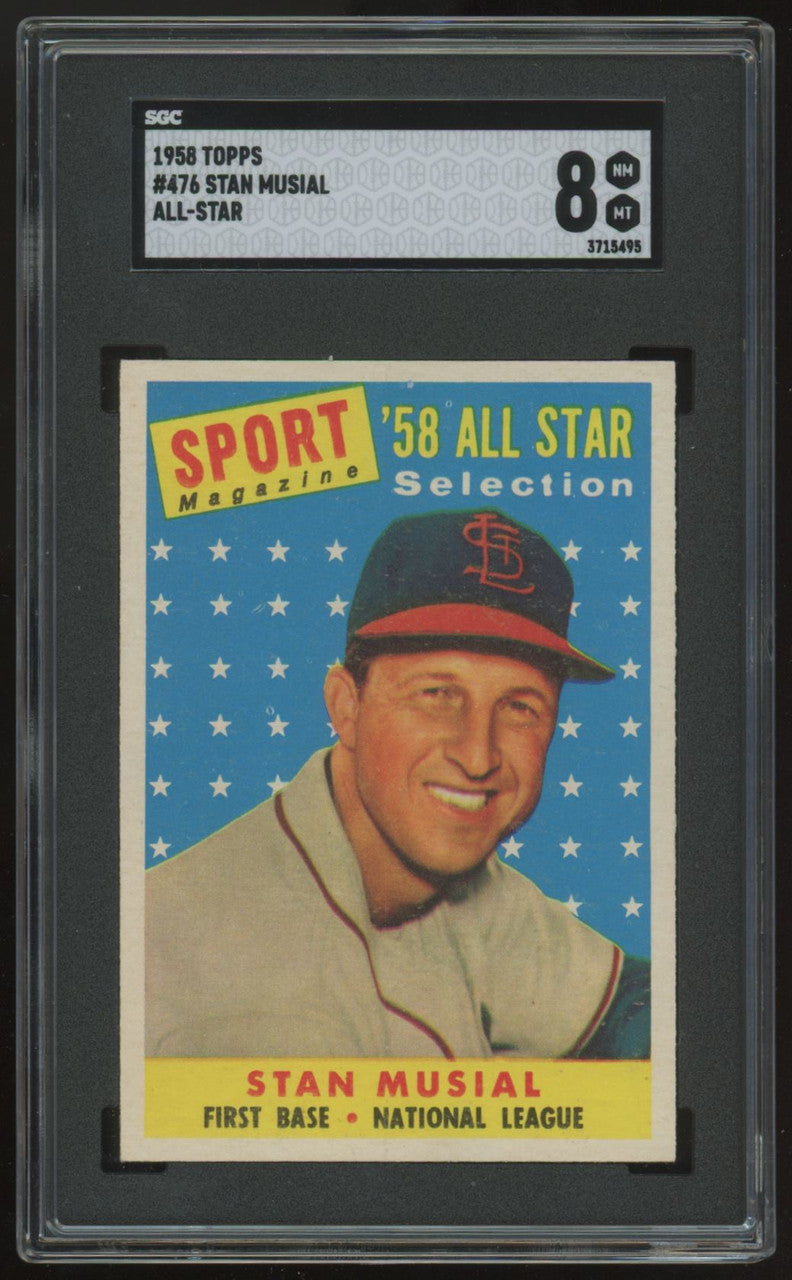 1958 Topps Stan Musial All Star #476 SGC 8