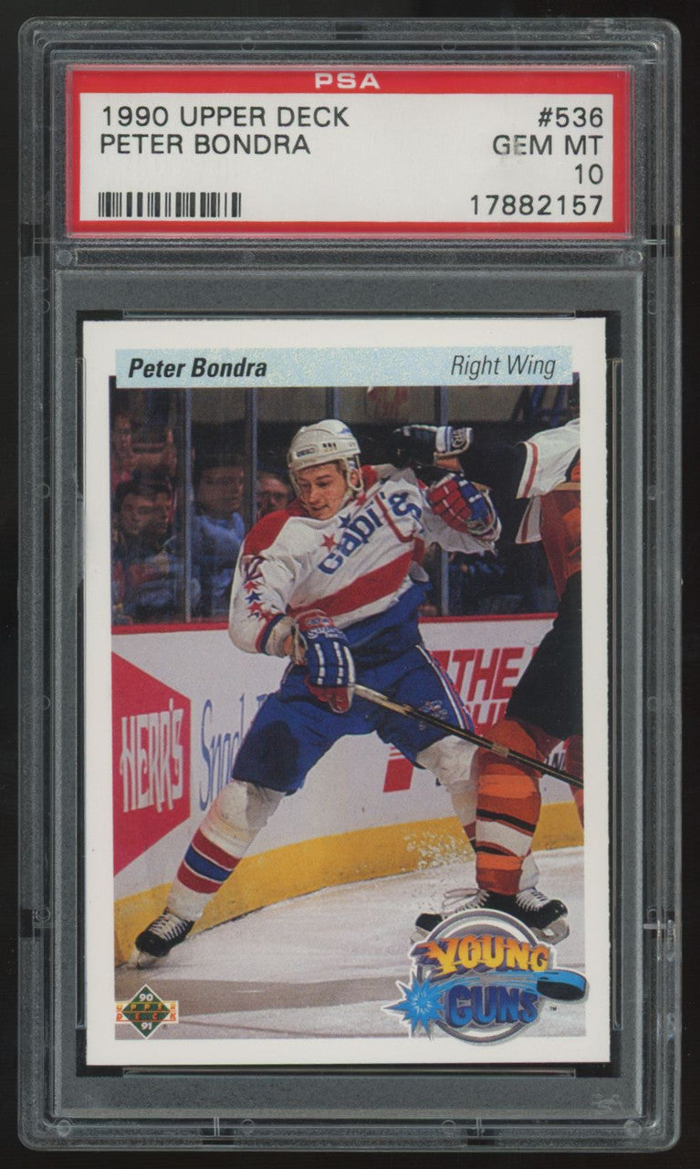 1990-91 Upper Deck Peter Bondra RC Young Guns #536 PSA 10