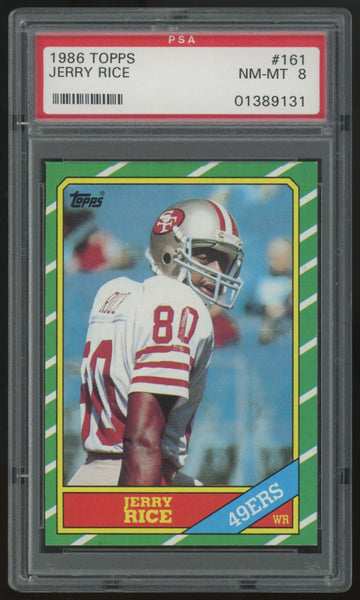 1986 Topps Jerry Rice RC #161 PSA 8 *131