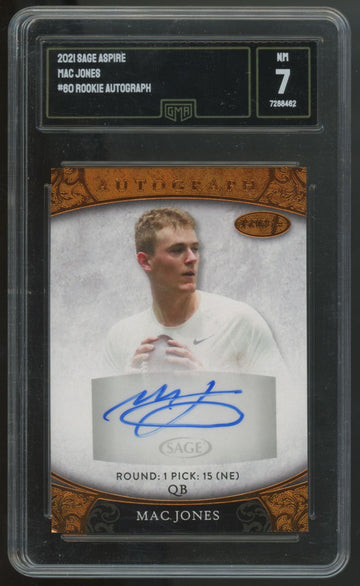 2021 Sage Aspire Mac Jones RC Auto #ASP-60 GMA 7