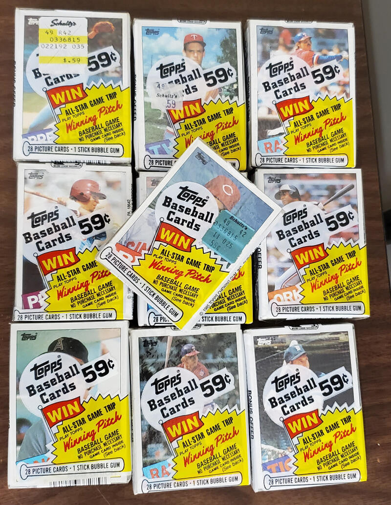 1985 Topps Baseball Cello Packs 10ct Lot